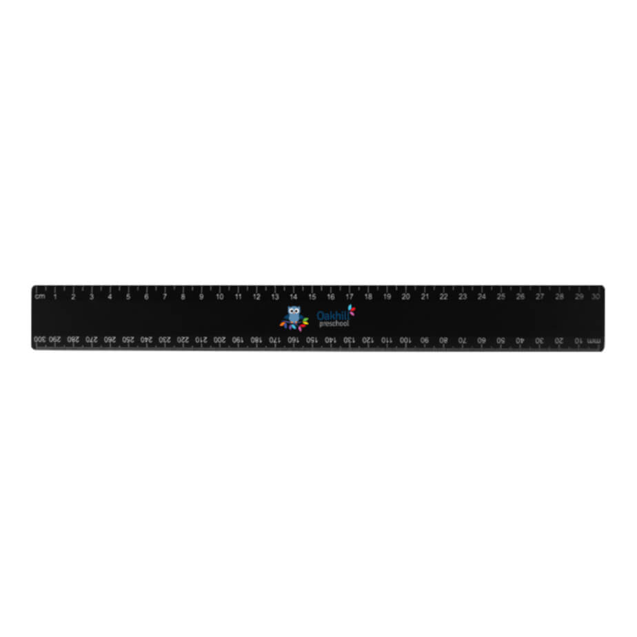 30cm Budget Ruler With Double Sided Calibration - Black