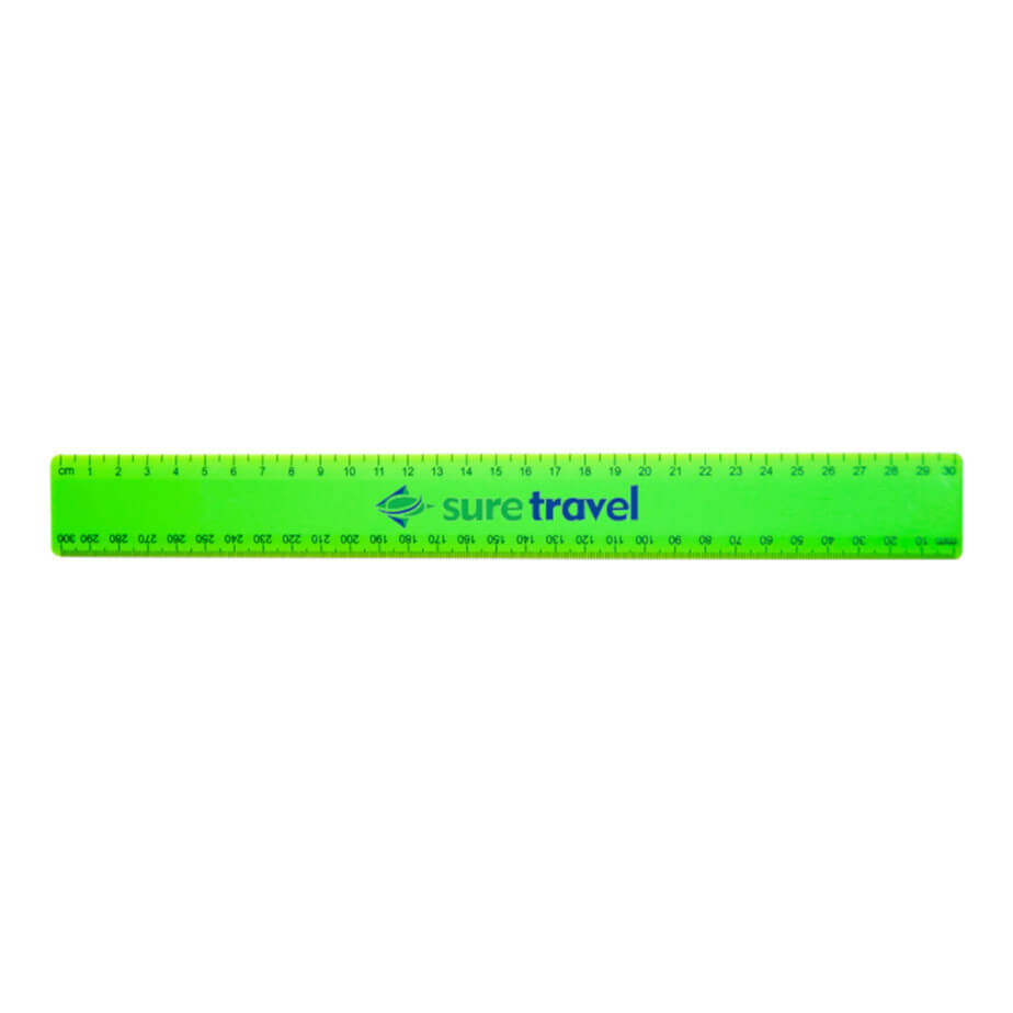 30cm Budget Ruler With Double Sided Calibration - Neon Green