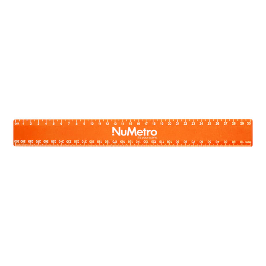 30cm Budget Ruler With Double Sided Calibration - Orange