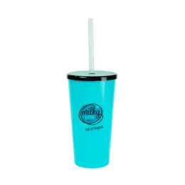 Large Tucan Tumbler With Cap And Straw - Turquoise Image