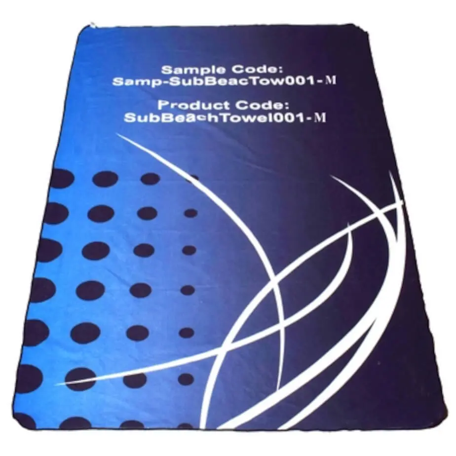 Custom Sublimated Single-Sided Beach Towel Branded