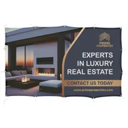Sublimated Airtex Fabric Fence Banner - 2m x 1.2m Branded Image