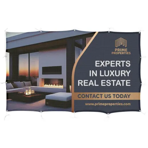 Sublimated Airtex Fabric Fence Banner - 2m x 1.2m Branded