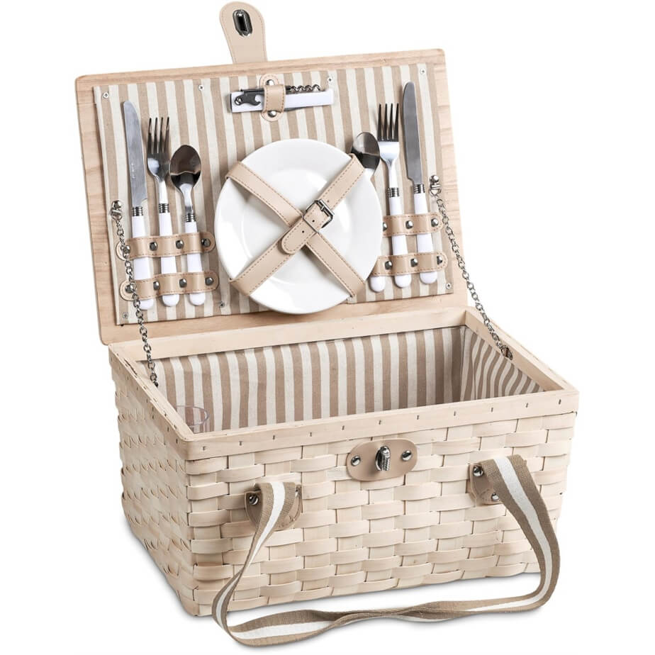 Serendipio Montega 2-Person Picnic Basket Open