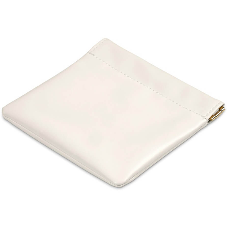 Eva & Elm Plush PU Tech & Accessory Pouch Cream Flat