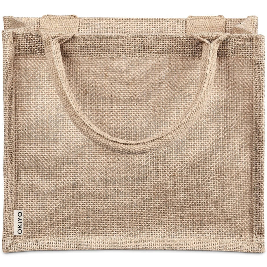 Okiyo Miyag Midi Jute Gift Bag Natural Close Up