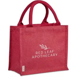 Okiyo Miyag Midi Jute Gift Bag Red Branded Image