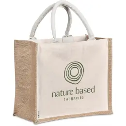Okiyo Chinsai Midi Jute & Cotton Tote Branded Image