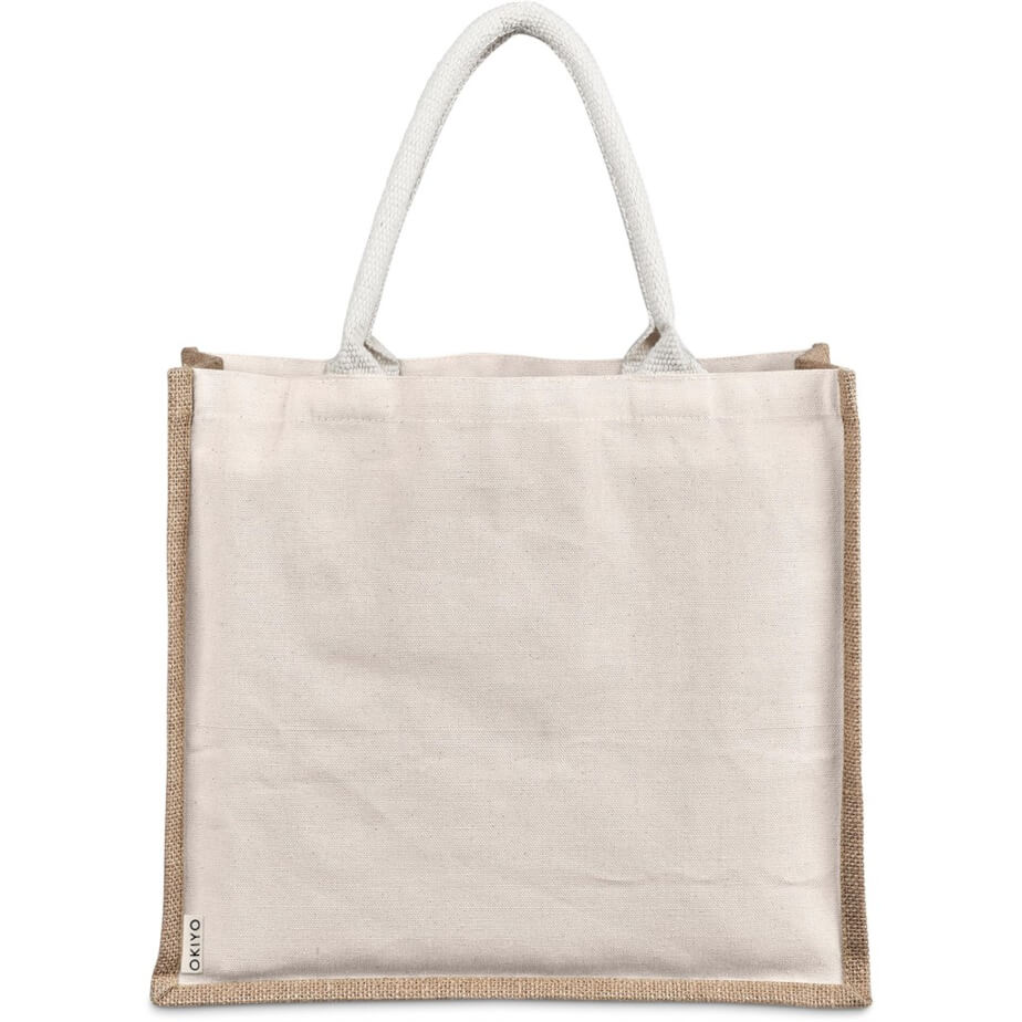 Okiyo Chinsai Maxi Jute & Cotton Tote Front