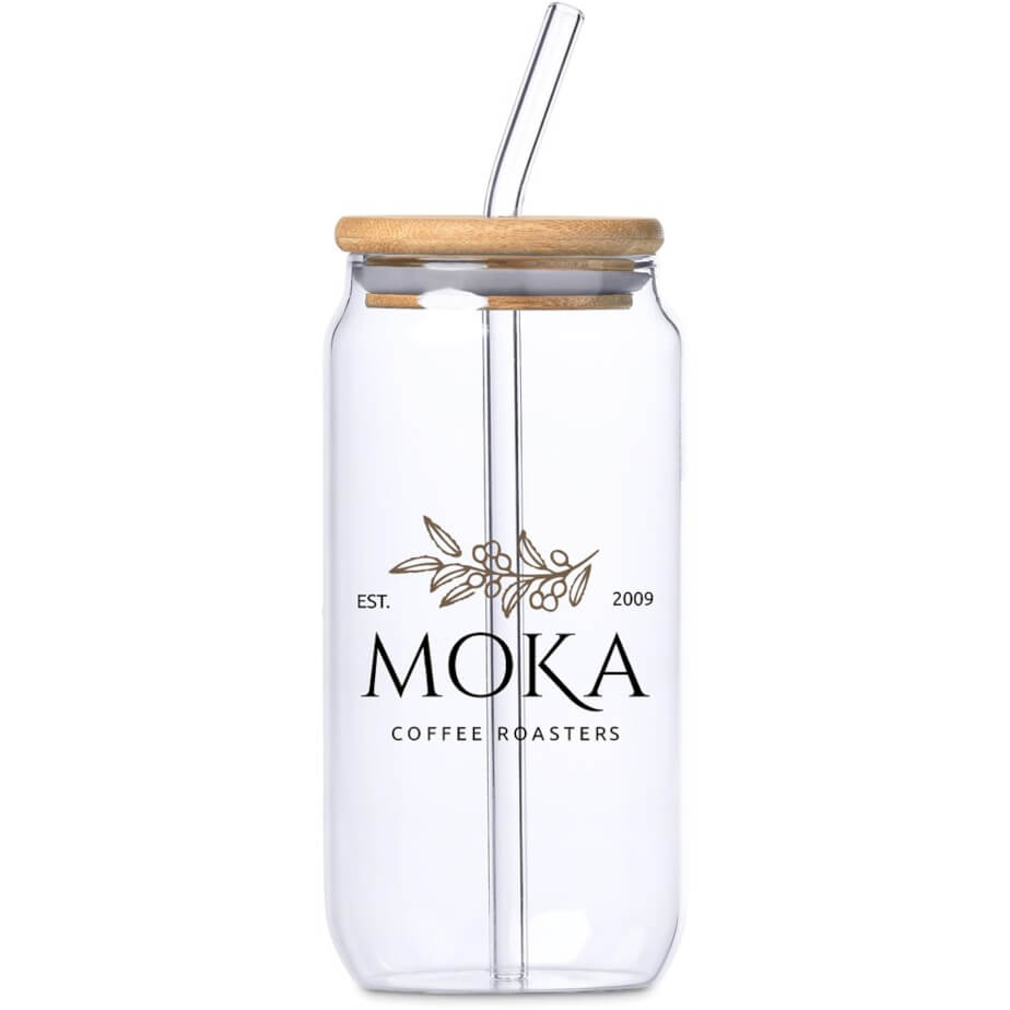 Okiyo Natsu Glass & Bamboo Tumbler & Straw Branded