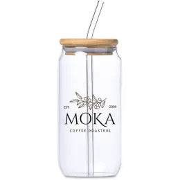 Okiyo Natsu Glass & Bamboo Tumbler & Straw Branded Image