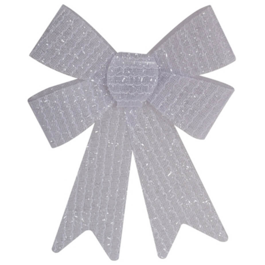 Christmas Silver Glitter Bow - Single Bow
