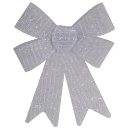 Christmas Silver Glitter Bow - Single Bow