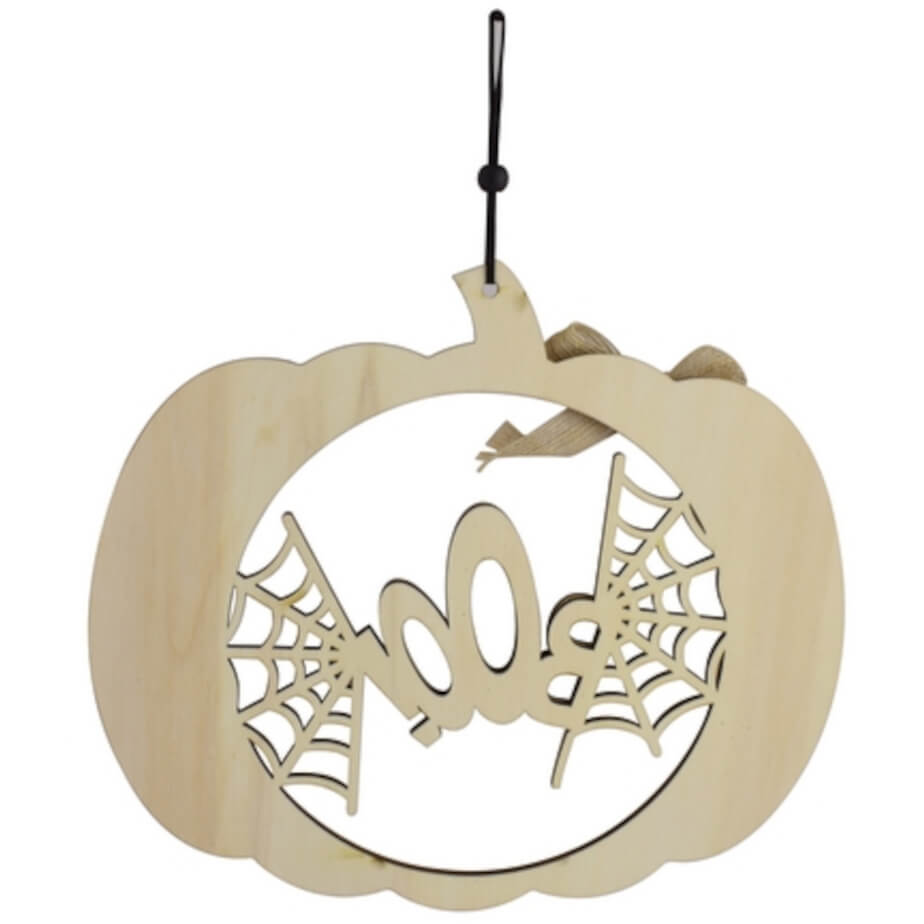 Halloween Pumpkin & Spider Decoration - Back