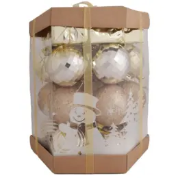 Gold Christmas Baubles & Gift Box Set - Main Image