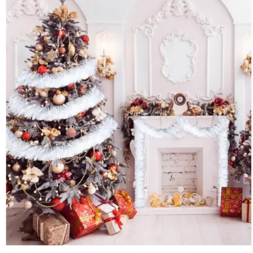 White Tinsel Garland - Second