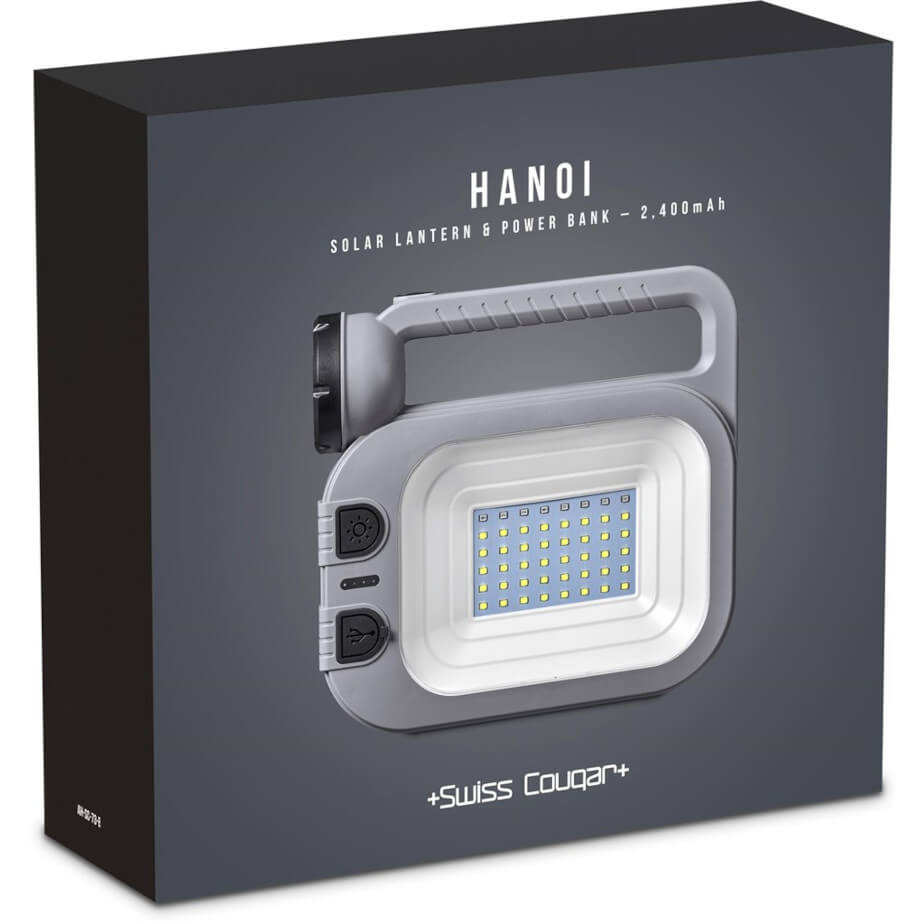 Swiss Cougar Hanoi Solar Lantern & Power Bank Box