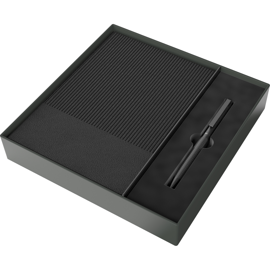 Andy Cartwright Sengetti Ribbed Pen & Notebook Gift Set Gift Box Open