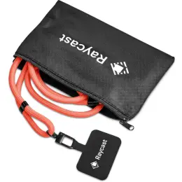 Altitude Resort Crossbody Phone Strap in Pouch - Coral Branded Set Main Image