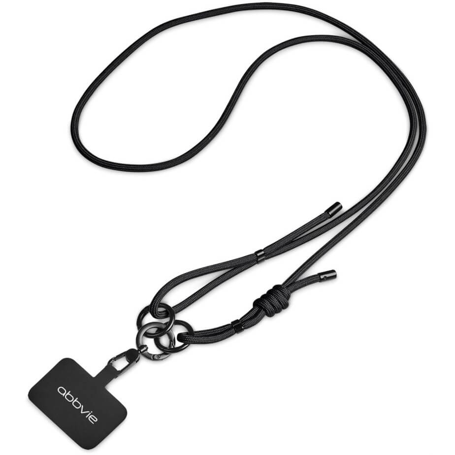 Altitude Glam Recycled PET Crossbody Bag & Phone Strap - Black Strap Branded