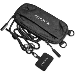 Altitude Glam Recycled PET Crossbody Bag & Phone Strap - Black Branded Bag Main Image