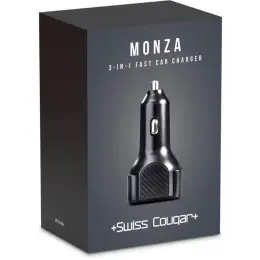 Swiss Cougar Monza 3-in-1 Fast Car Charger - Box