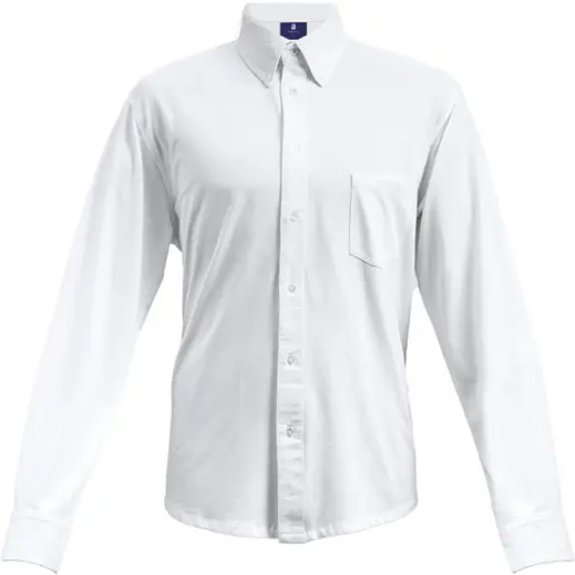 Knitted Pique Lounge Long Sleeve Mens White