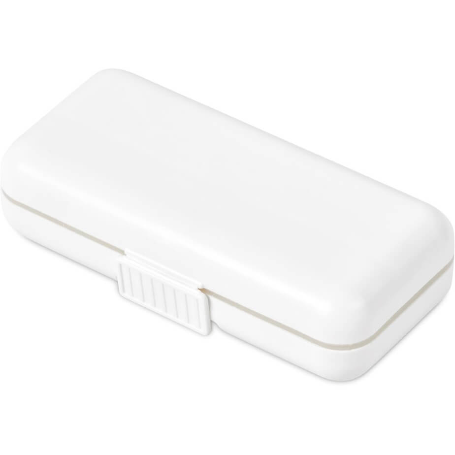 Altitude Grid Travel Pill Box Solid White Closed Unbranded