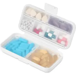 Altitude Grid Travel Pill Box Solid White Open Display Image