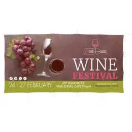 Sublimated Display Fabric Banner - 2.45m x 1.2m Branded Image
