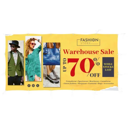 Sublimated Display Fabric Banner - 3m x 1.5m Branded