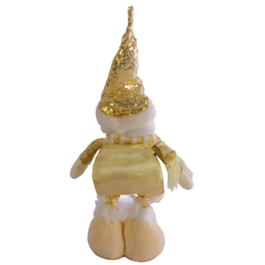 Christmas Extending Snowman Sitting Back