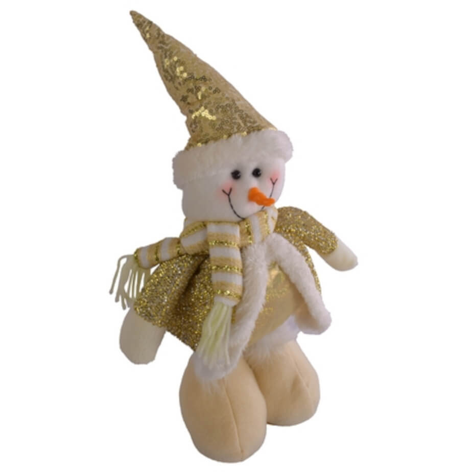 Christmas Extending Snowman Sitting Side