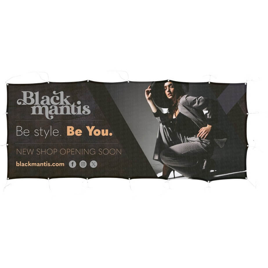 Sublimated Airtex Fabric Fence Banner - 3m x 1.2m Branded