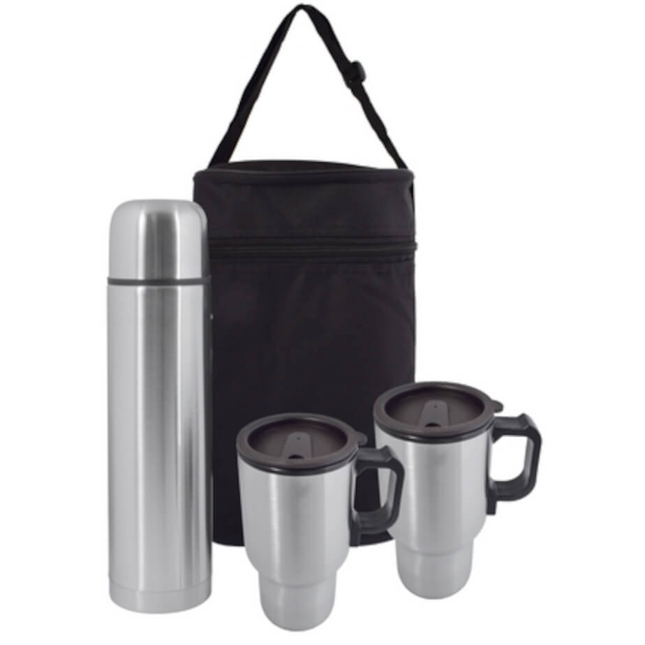 Thermal Flask and Mug Set Side