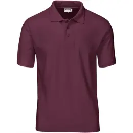 Kids Basic Pique Golf Shirt Dark Red