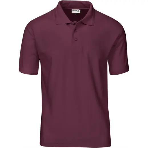 Kids Basic Pique Golf Shirt Dark Red