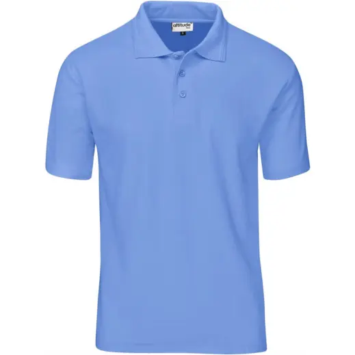 Kids Basic Pique Golf Shirt Light Blue