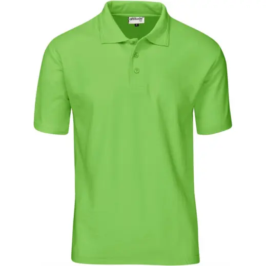 Kids Basic Pique Golf Shirt Lime Green