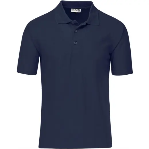 Kids Basic Pique Golf Shirt Navy