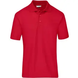 Kids Basic Pique Golf Shirt Red