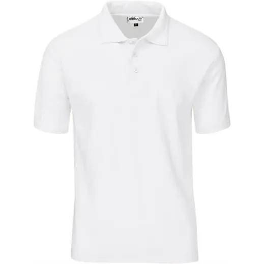 Kids Basic Pique Golf Shirt White