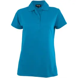 Ladies Pro Golf Shirt Cyan Front