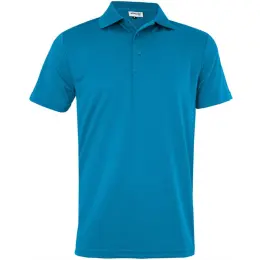 Mens Pro Golf Shirt Cyan Front