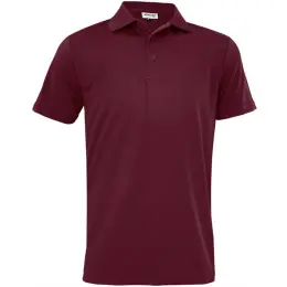 Mens Pro Golf Shirt Dark Red Front