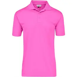Mens Pro Golf Shirt Pink Front
