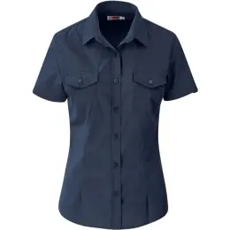 Ladies Short Sleeve Kensington Shirt Navy