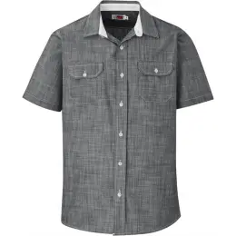 Mens Short Sleeve Windsor Shirt Grey Image