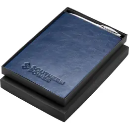Renaissance Soft Cover Notebook & Pen Set Navy Image