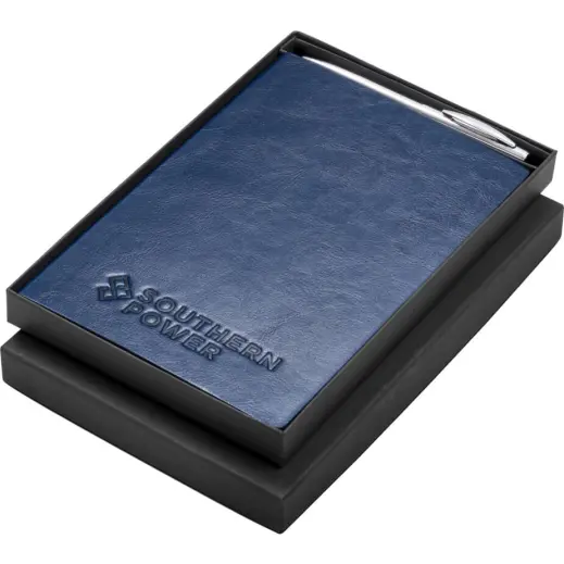 Renaissance Soft Cover Notebook & Pen Set Navy